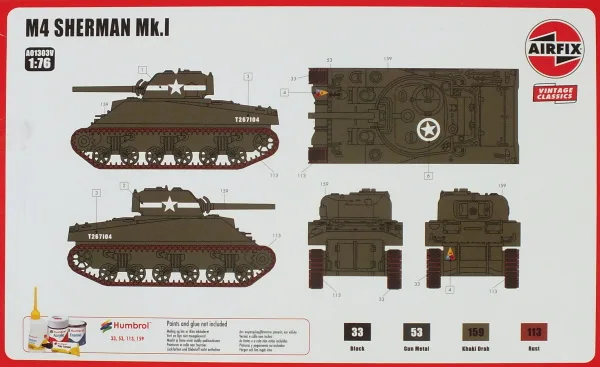 Airfix 1/76 M4 Sherman Mk. I (A01303V): Ulasan Model dan Sejarahnya