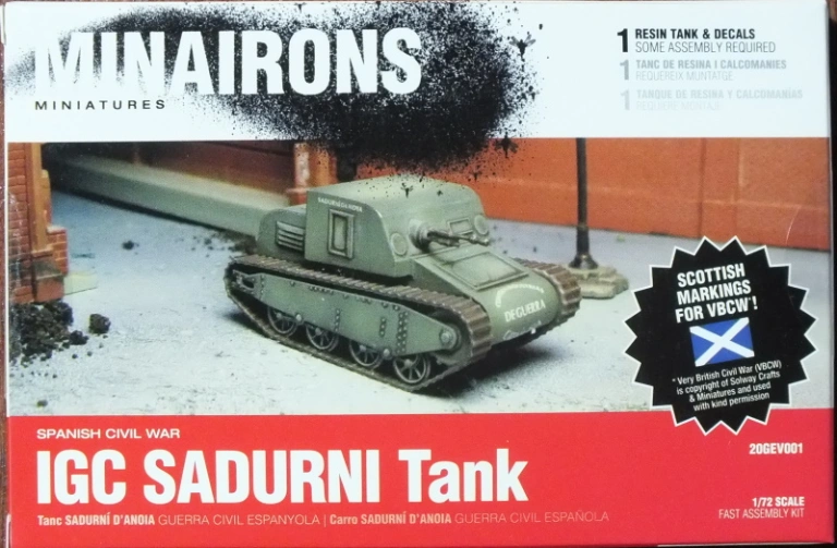 Miniatures 1/72 IGC Sandurni Tank
